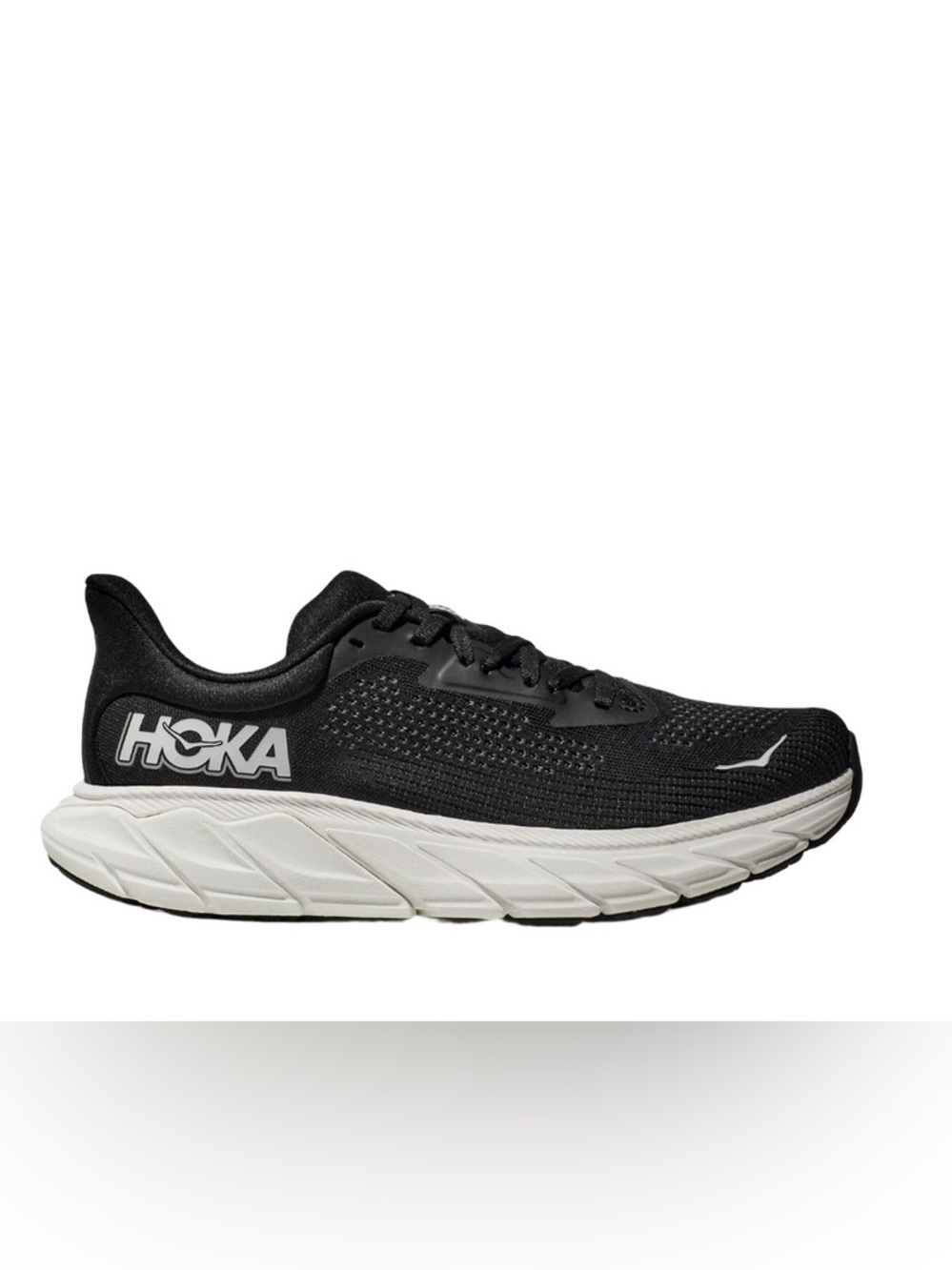 Hoka Arahi 7 men’s black and white running shoes sneakers size 11.5 wide fit